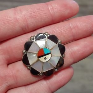 Vintage Zuni Sun Face Ring